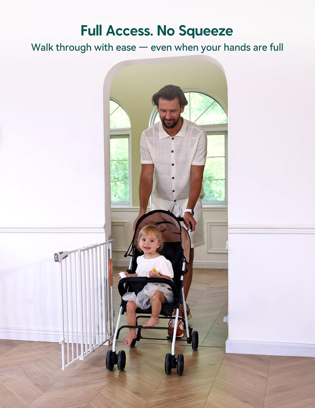 Babelio Auto-Close Hardware-Mounted Dog Safety Gate