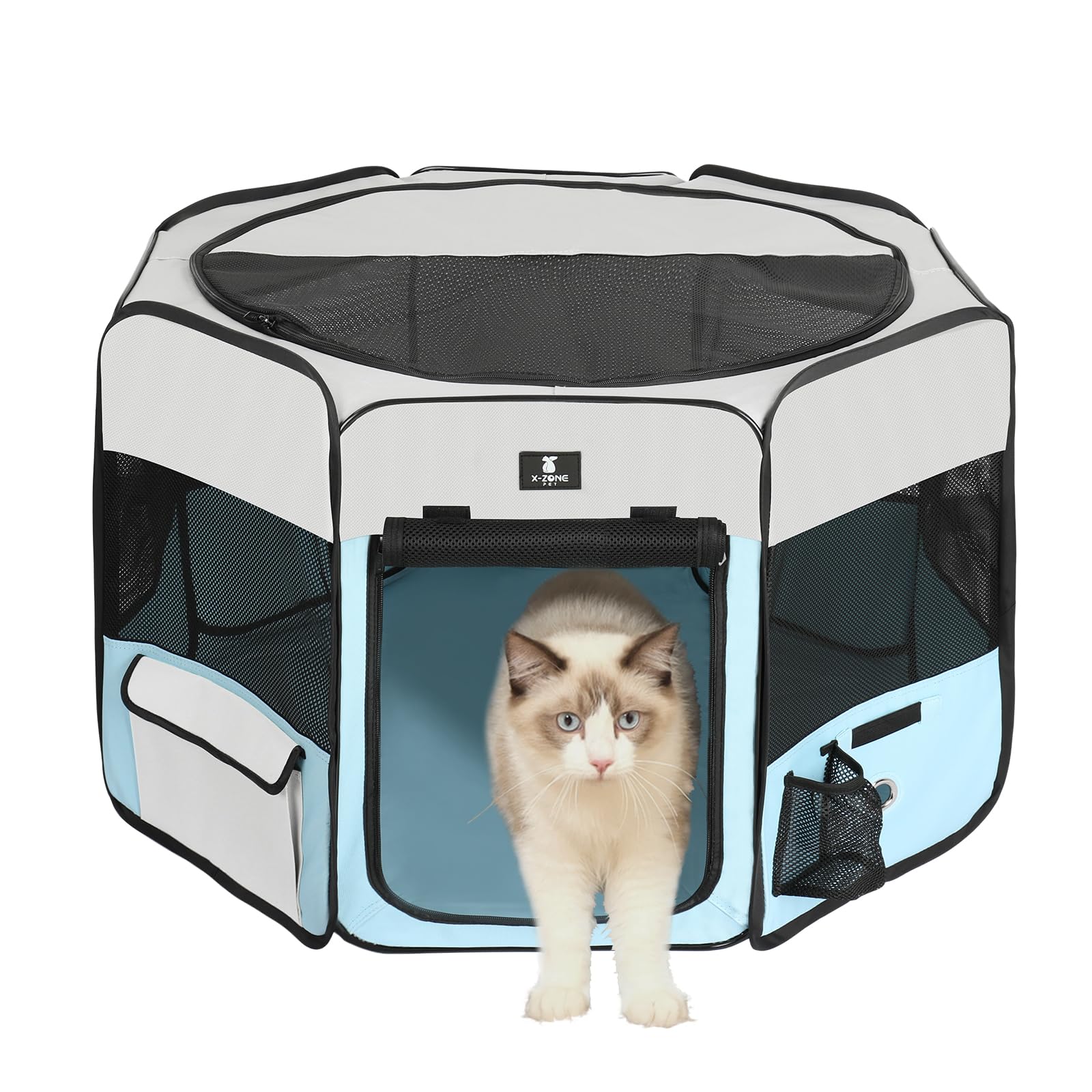 X-ZONE PET Foldable Portable Playpen for Small Pets