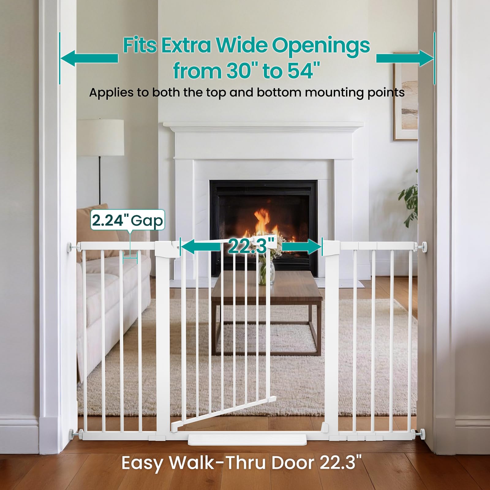 Cumbor 4-Pack Extra-Tall Auto-Close Dog Gates