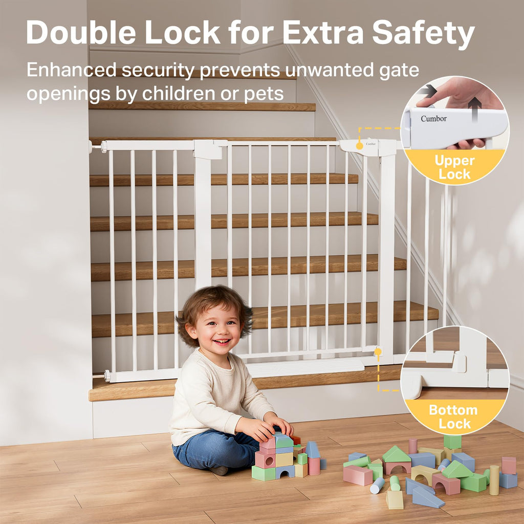 Cumbor 4-Pack Extra-Tall Auto-Close Dog Gates