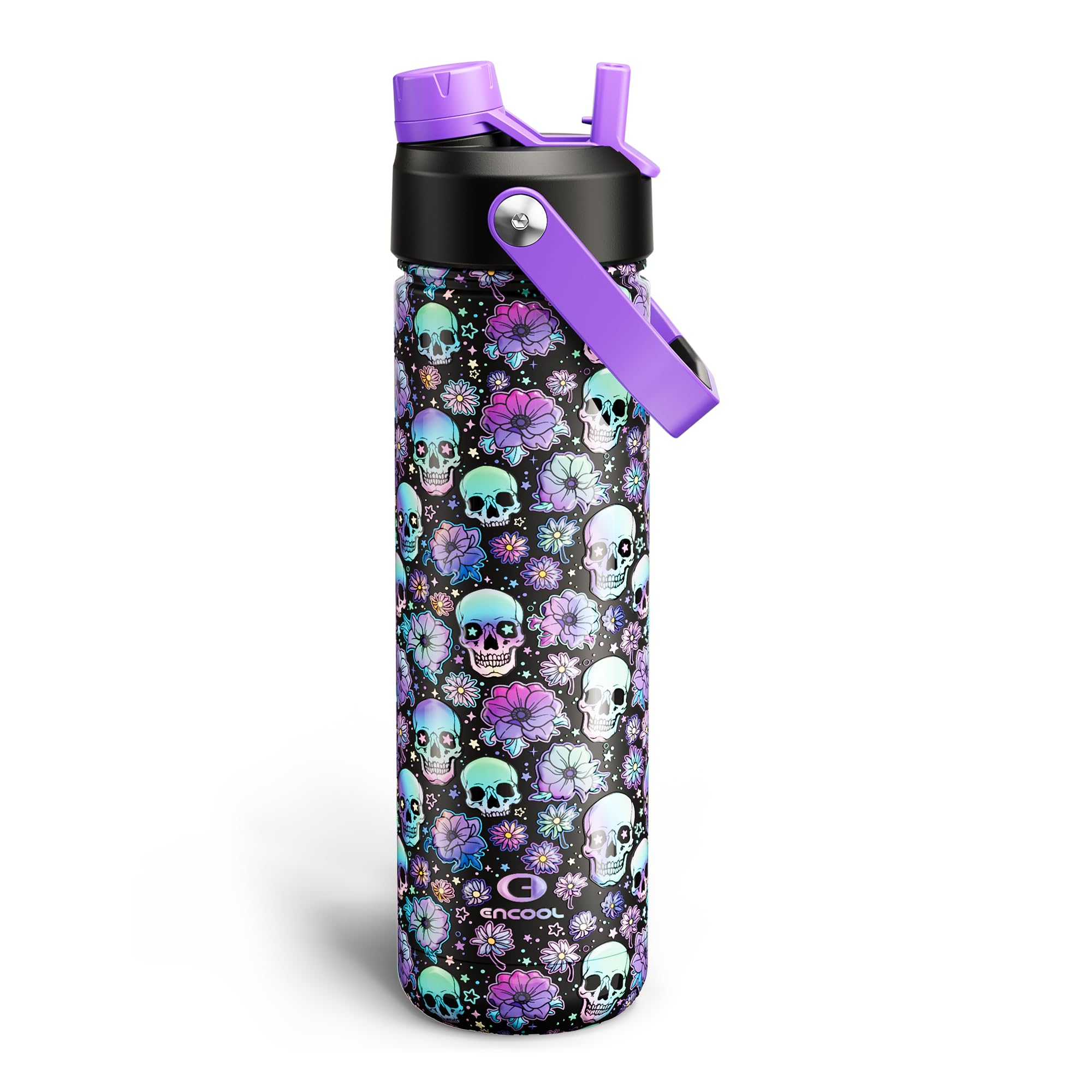 ENCOOL Insulated Dog Water Bottle with Built-In Straw