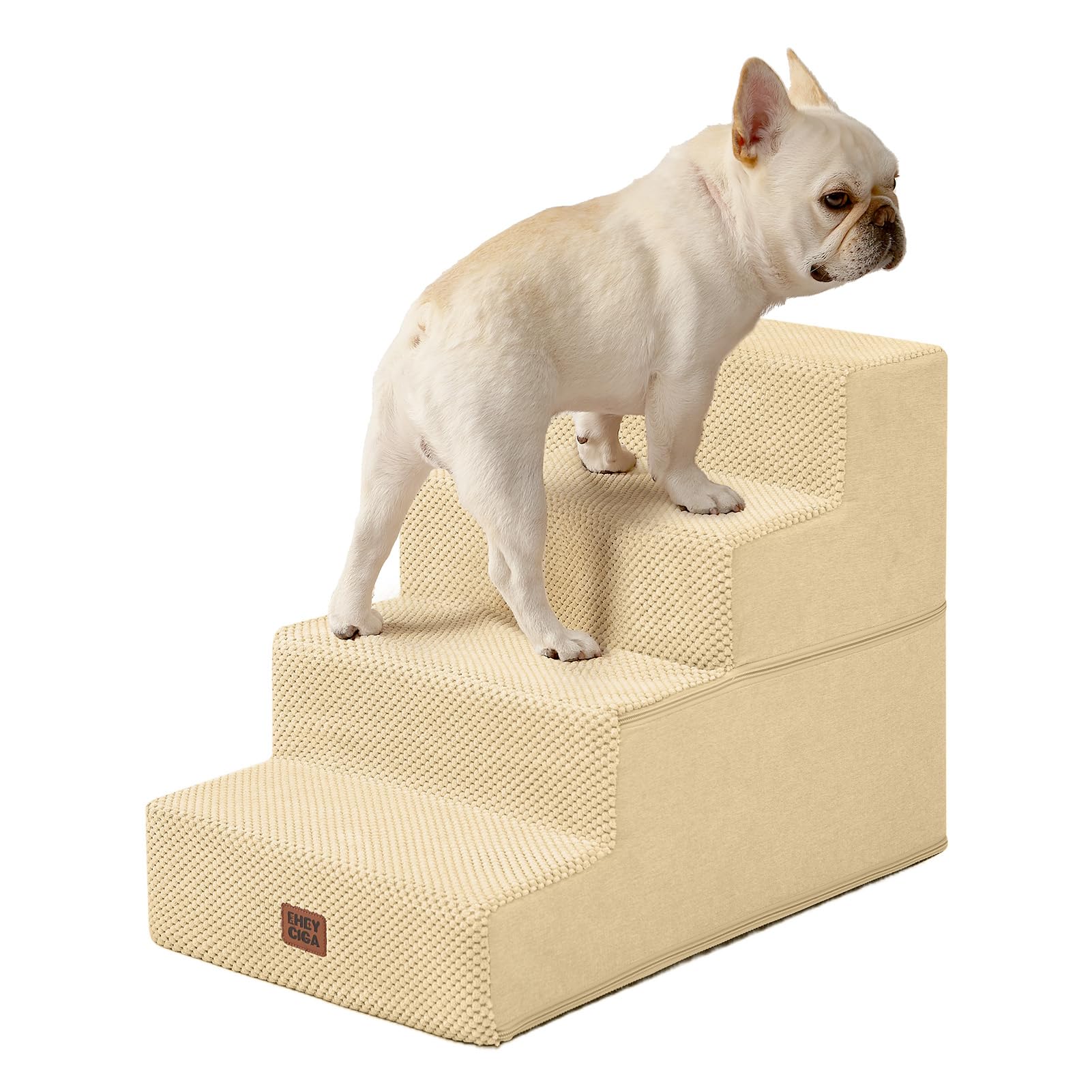 EHEYCIGA Extra-Wide Pet Stairs for Beds and Couches