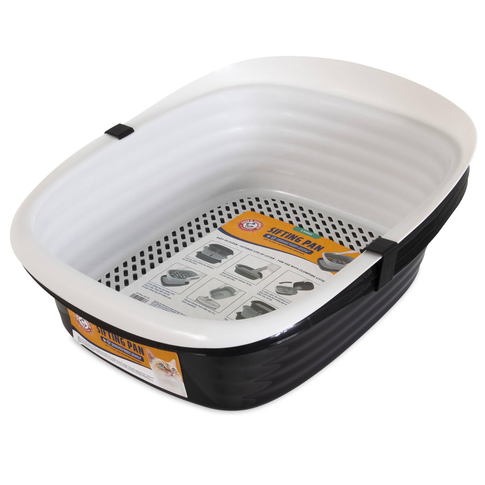 Arm & Hammer Large Sifting Cat Litter Box with Microban