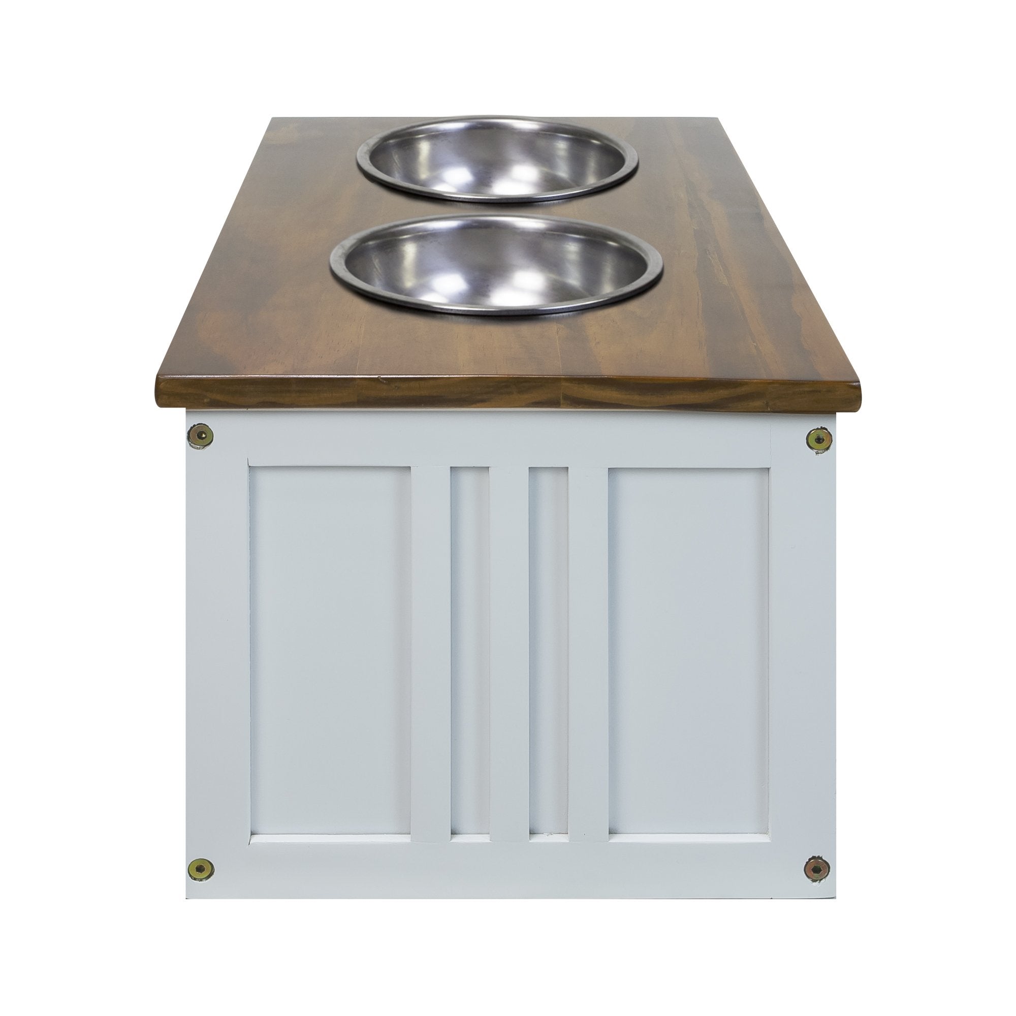 Casual Home Solid Wood Elevated Pet Feeder with Storage