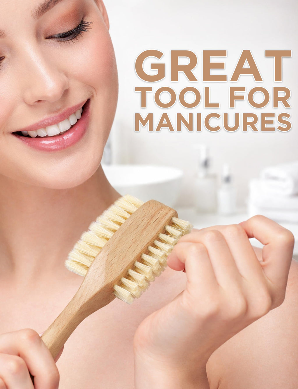 Double-Sided Nail Cleaning Brush for Hands and Feet