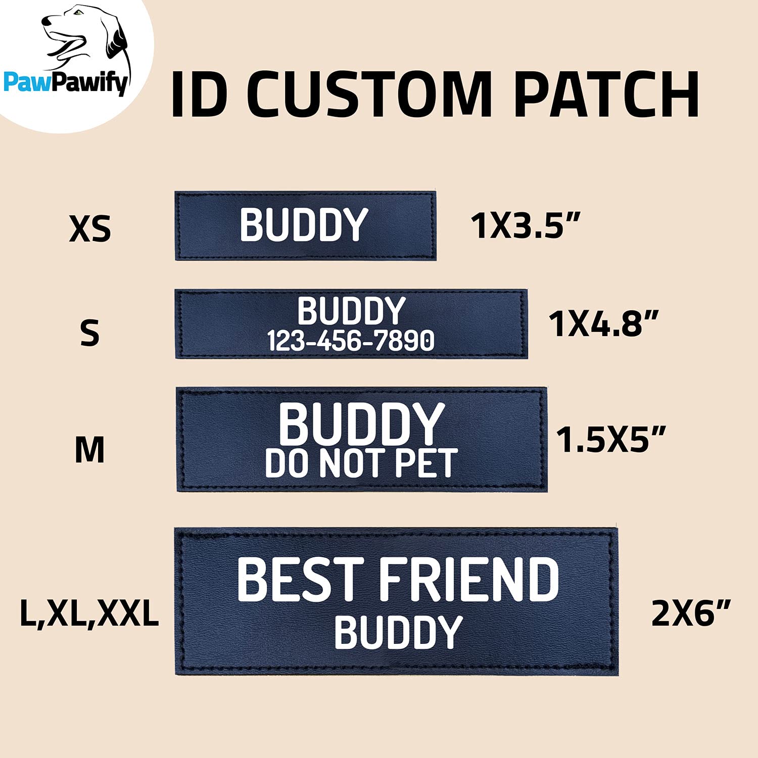 PawPawify Personalized No-Pull Dog Harness with Name and Phone