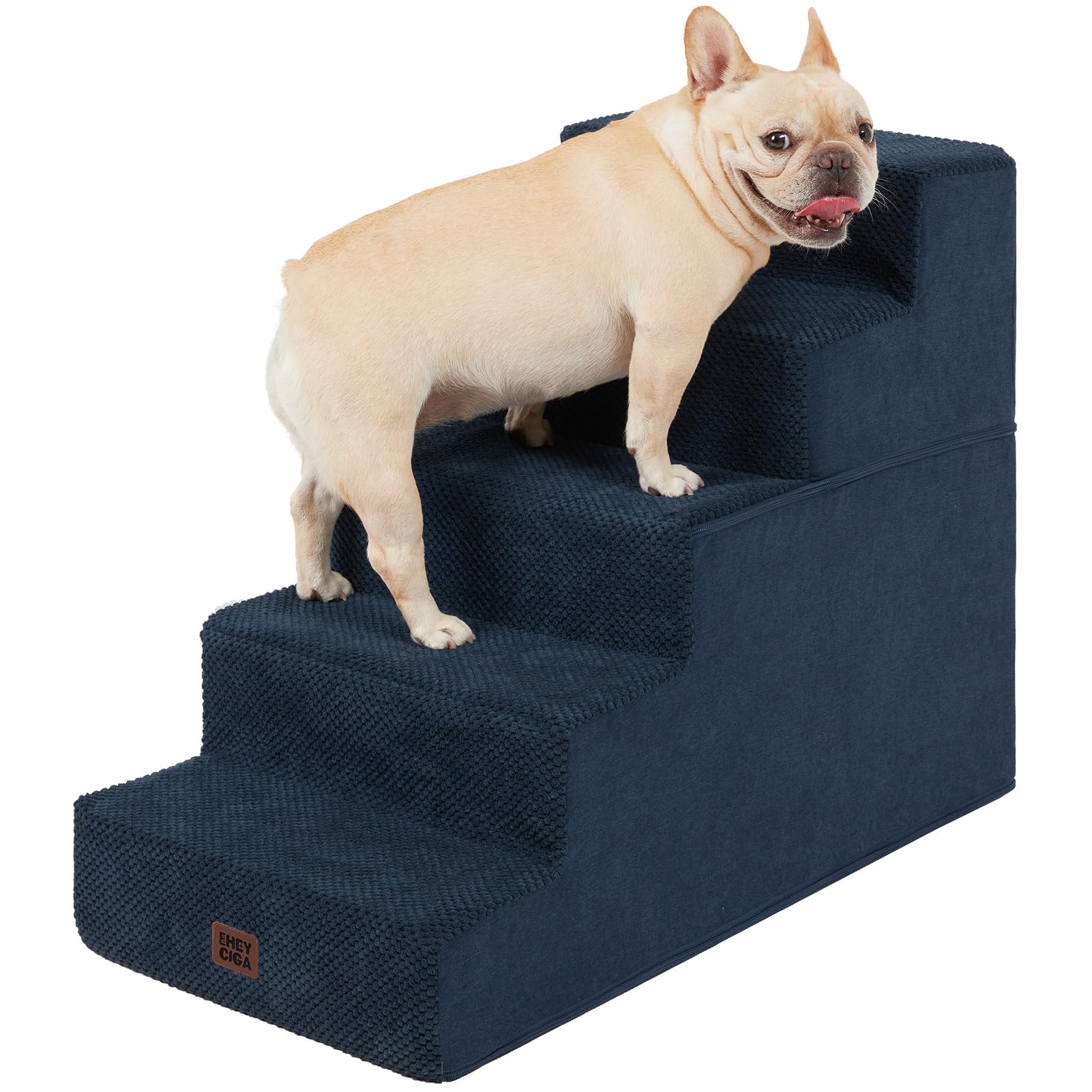 EHEYCIGA Extra-Wide Pet Stairs for Beds and Couches
