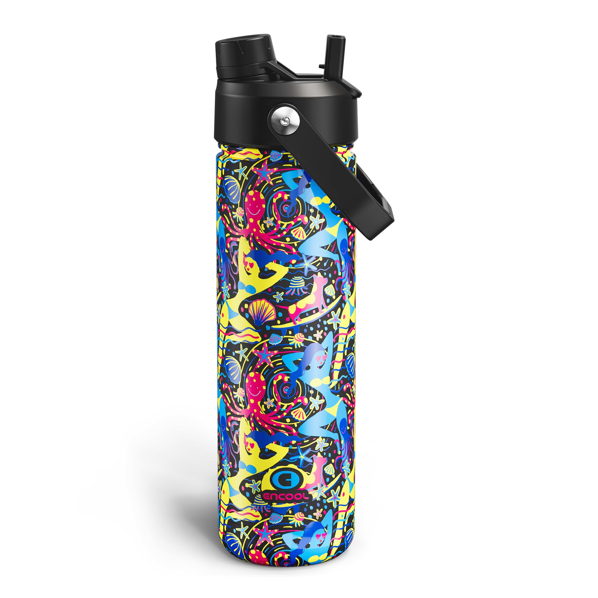 ENCOOL Insulated Dog Water Bottle with Built-In Straw