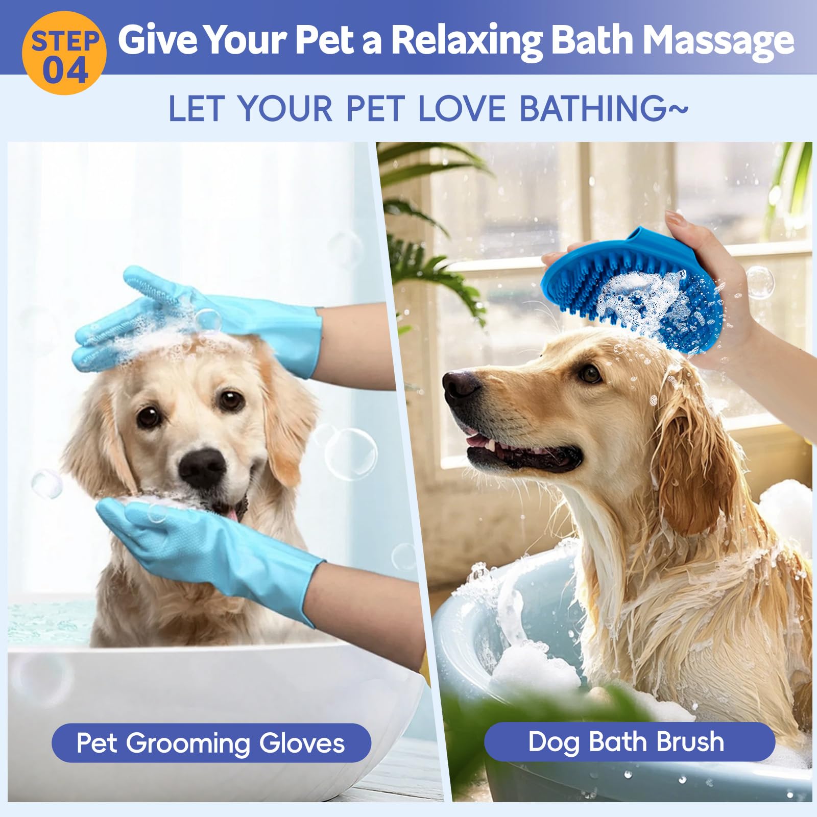 Dog and Cat Shedding Grooming Kit with Nail Clippers