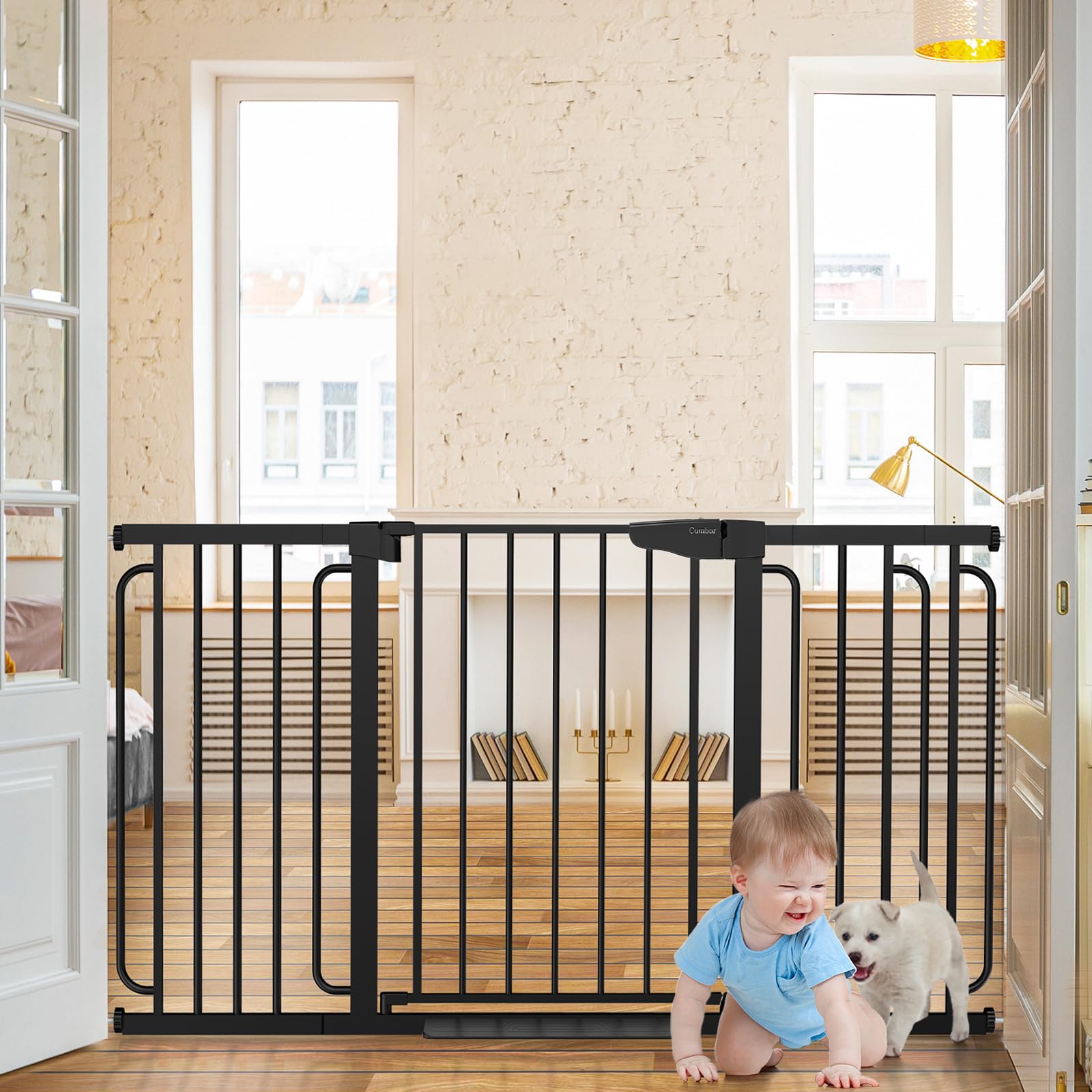 Cumbor Auto-Close Pressure-Mounted Dog Safety Gate
