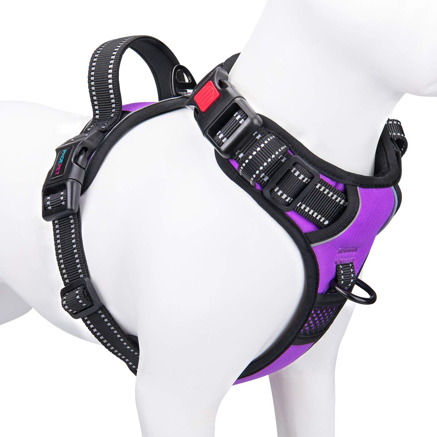 PHOEPET Reflective No-Pull Dog Harness with ID Pocket