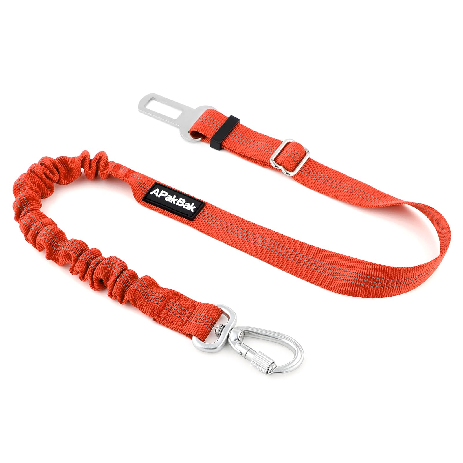APakBak Adjustable Dog Car Seat Belt with Reflective Strap