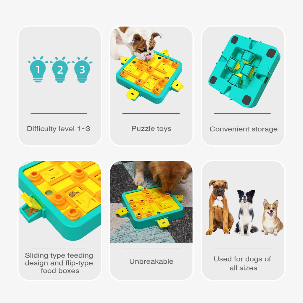 3-in-1 Dog Puzzle Feeder for Mental Stimulation