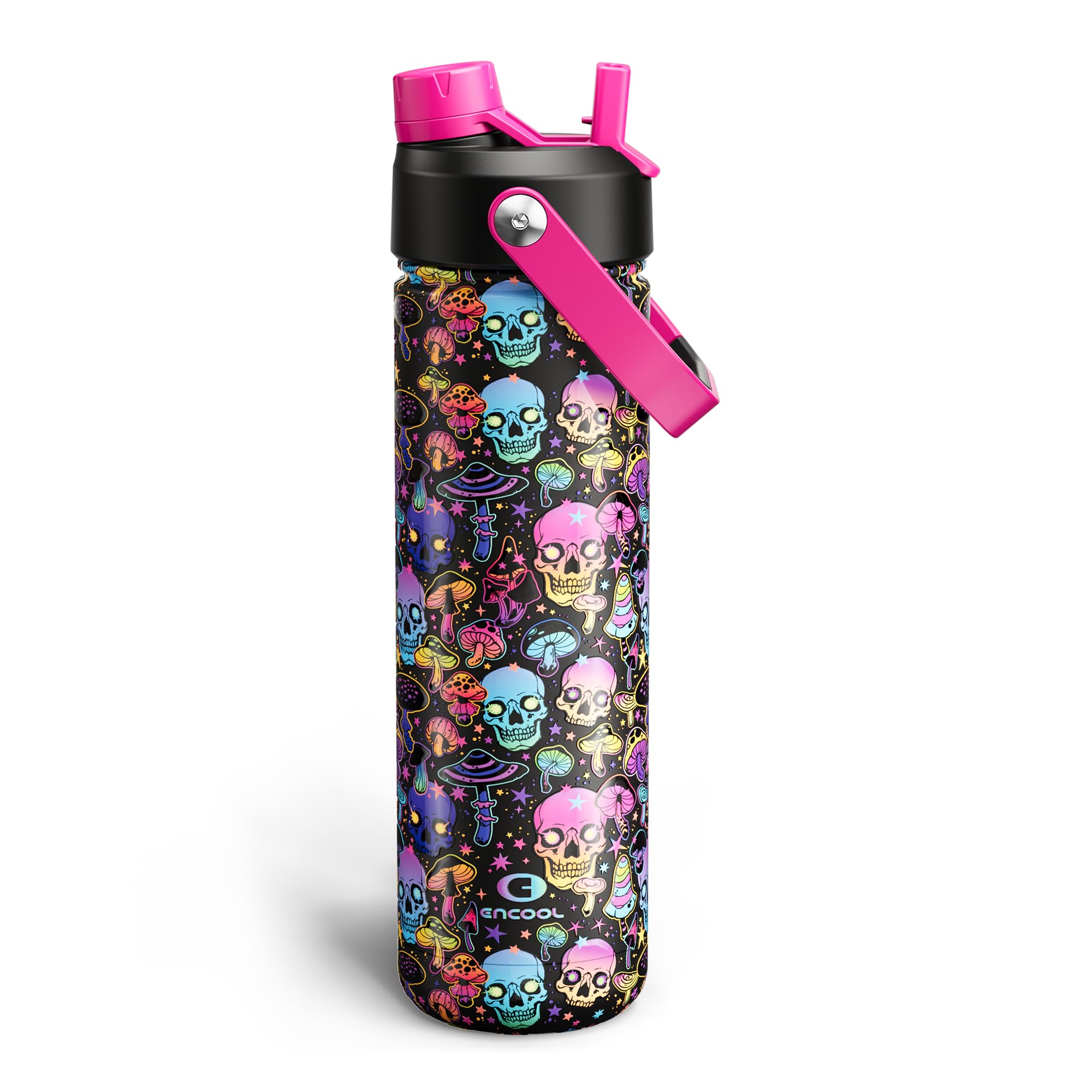 ENCOOL Insulated Dog Water Bottle with Built-In Straw