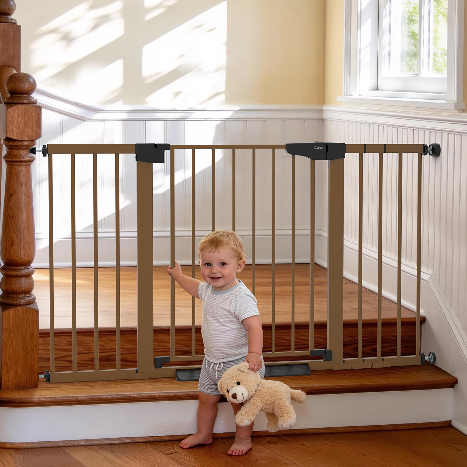 Cumbor Auto-Close Pressure-Mounted Dog Safety Gate