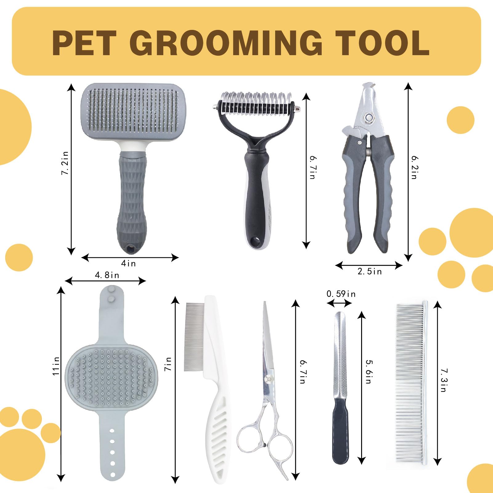 8-in-1 Home Pet Grooming Kit for Dogs and Cats