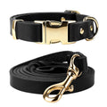 VOKYLR Heavy-Duty Leather Dog Collar and Leash Set