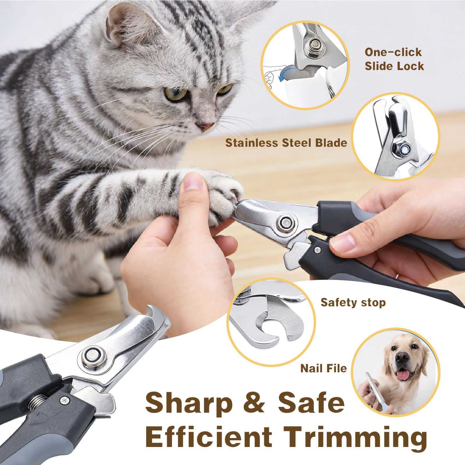 8-in-1 Home Pet Grooming Kit for Dogs and Cats