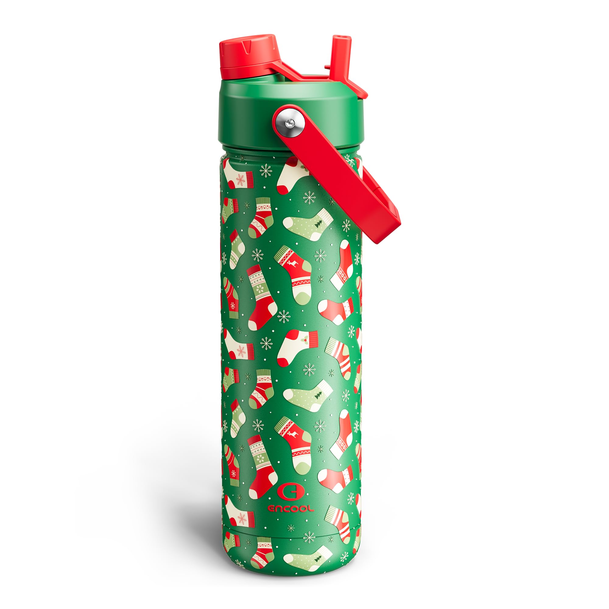 ENCOOL Insulated Dog Water Bottle with Built-In Straw