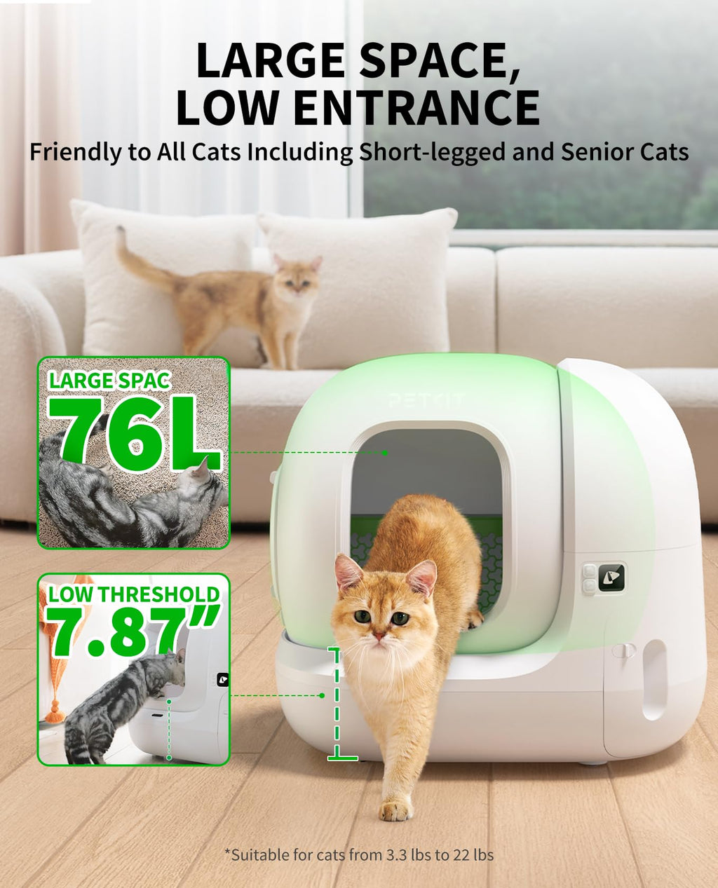 PETKIT Automatic Self-Cleaning Cat Litter Box with App