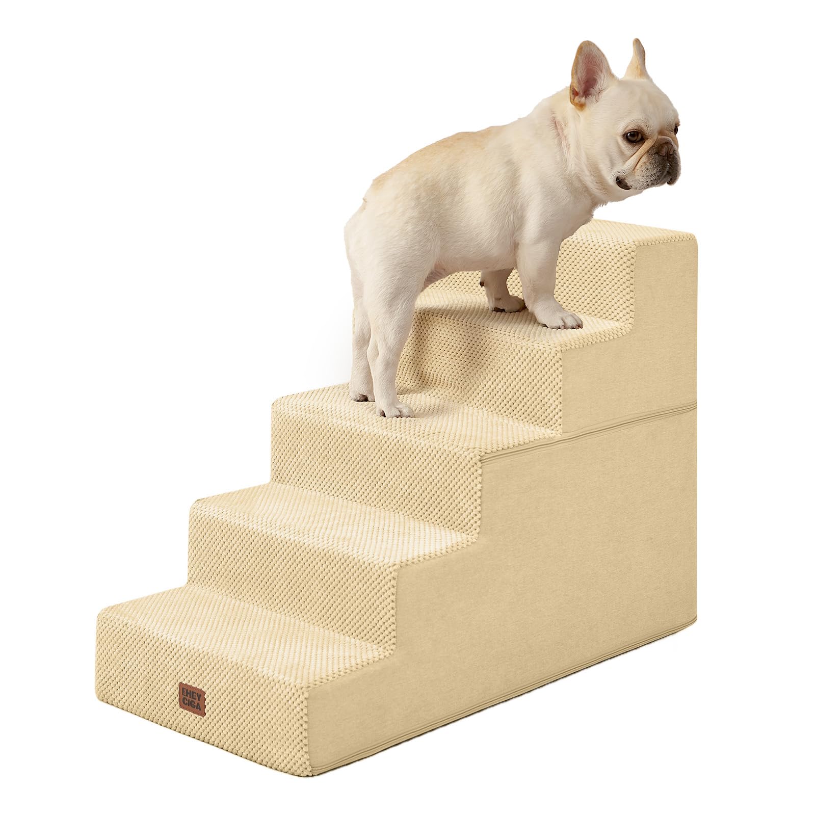 EHEYCIGA Extra-Wide Pet Stairs for Beds and Couches