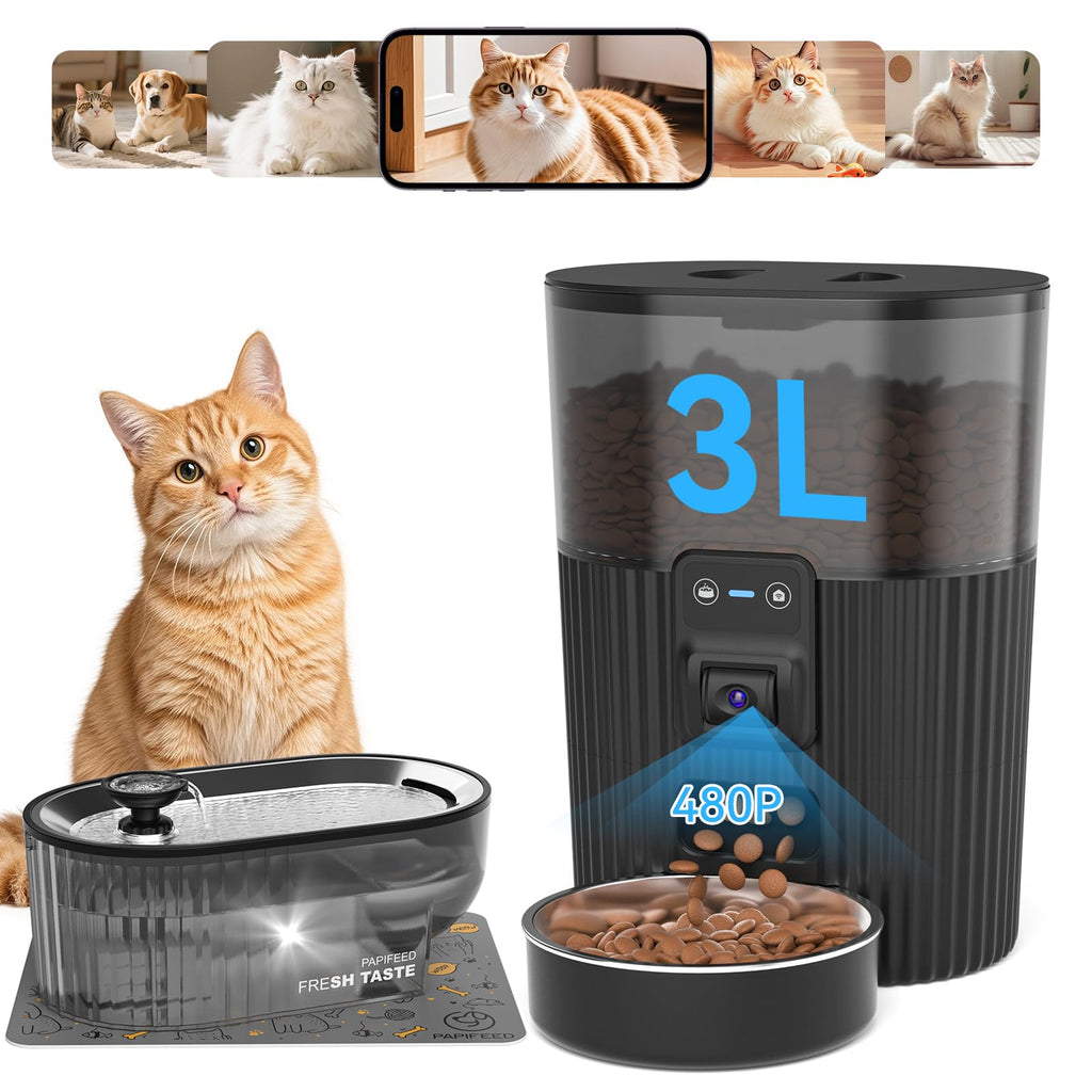 PAPIFEED XRZ Automatic Cat Feeder with Portion Control