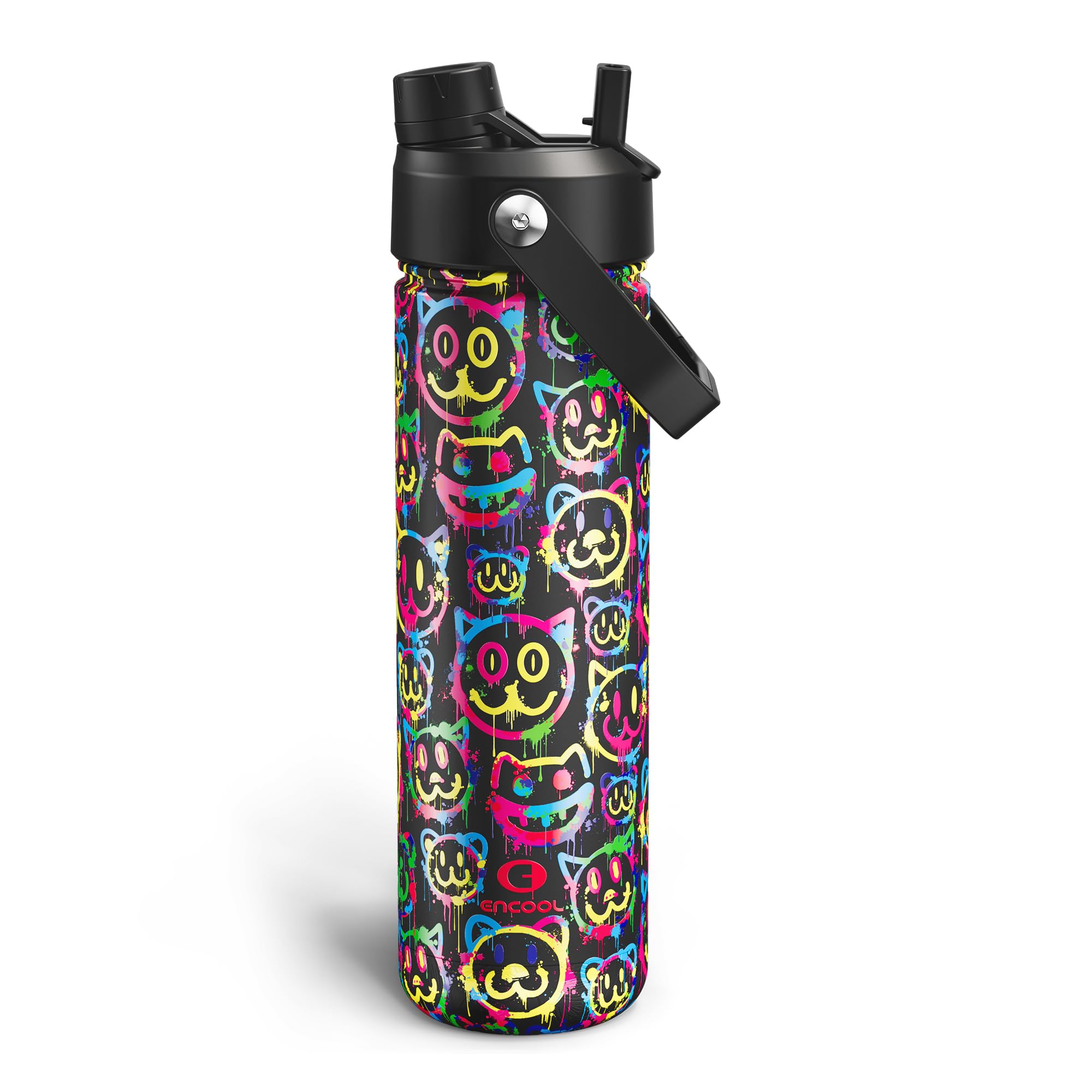 ENCOOL Insulated Dog Water Bottle with Built-In Straw