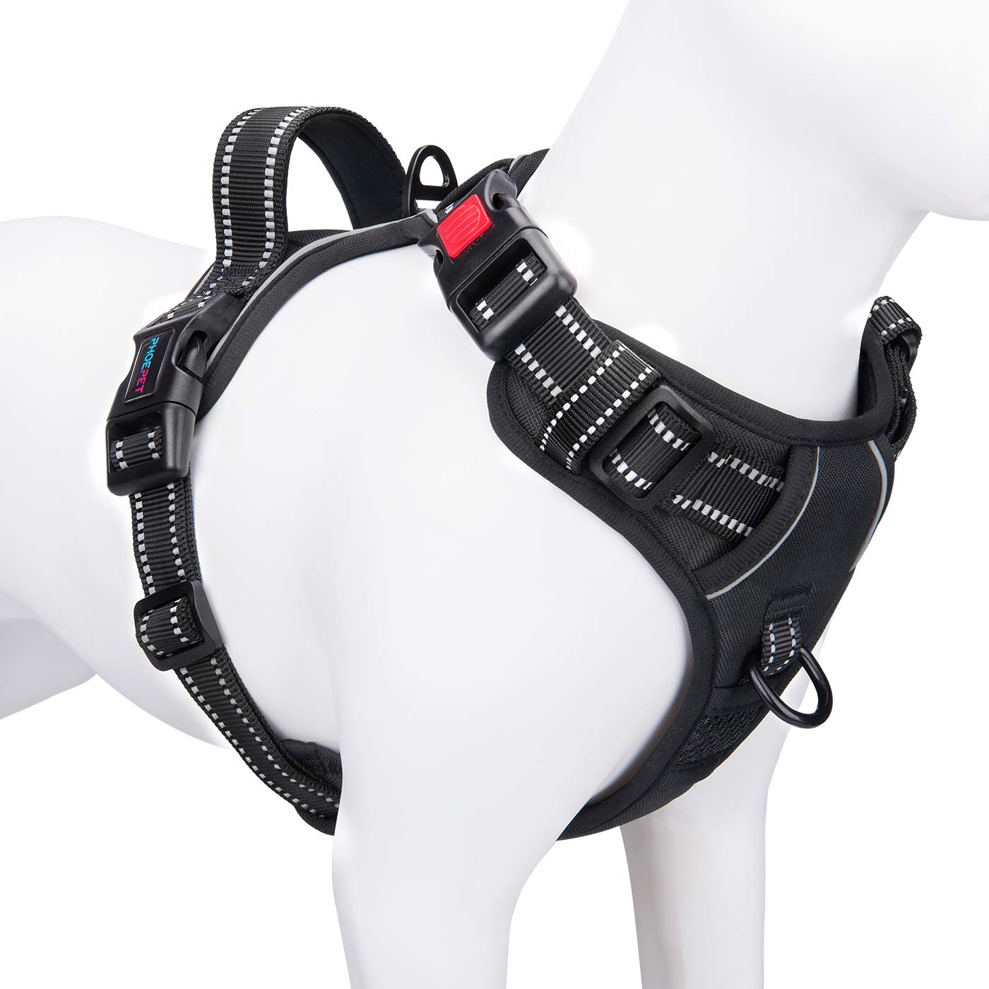 PHOEPET Reflective No-Pull Dog Harness with ID Pocket