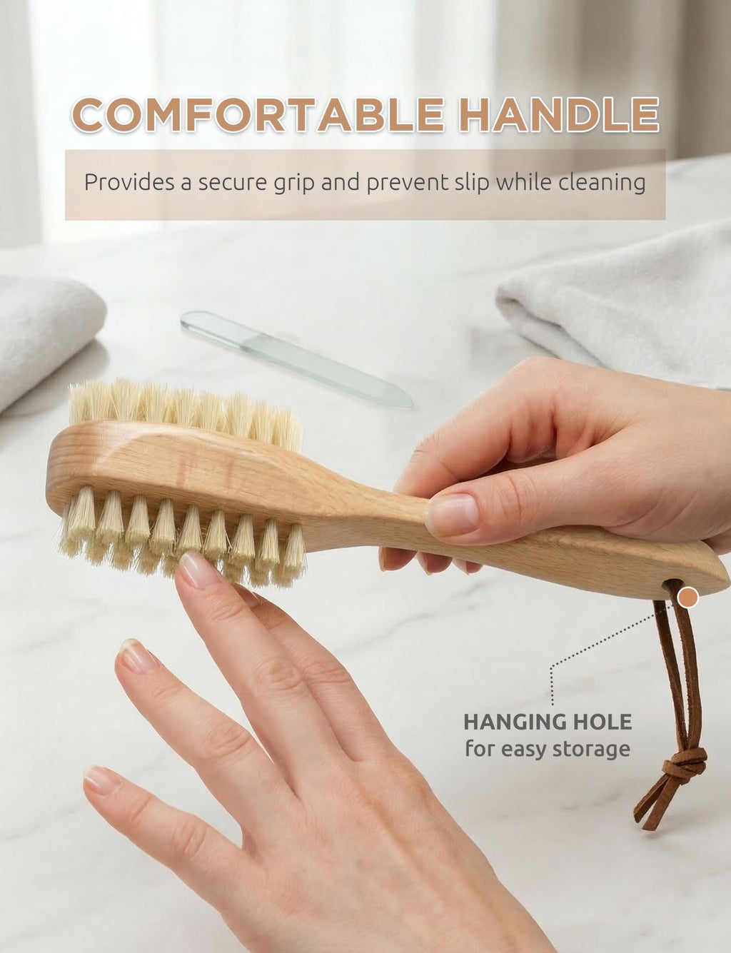 Double-Sided Nail Cleaning Brush for Hands and Feet