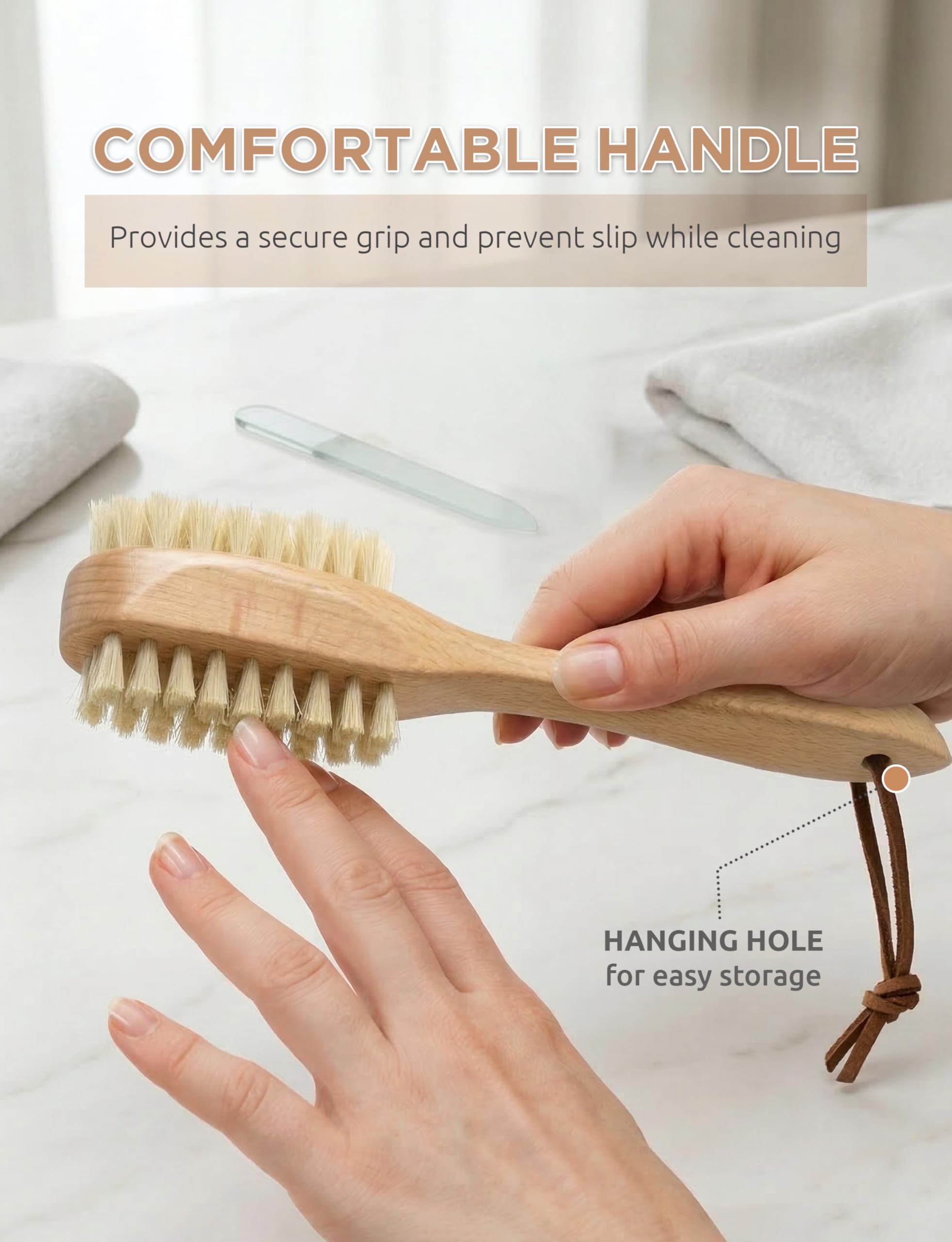 Double-Sided Nail Cleaning Brush for Hands and Feet