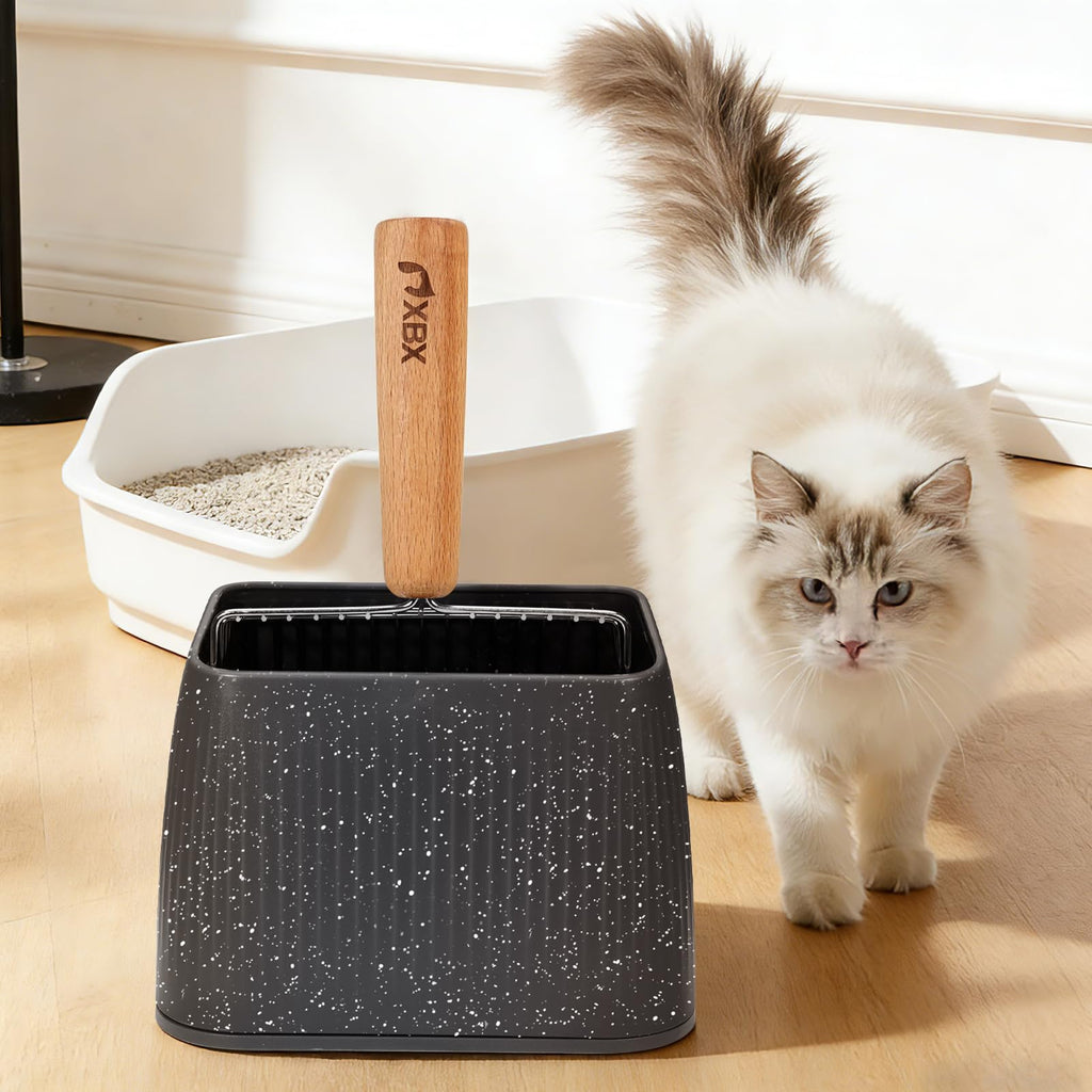 XBX Stainless Steel Cat Litter Scoop with Holder