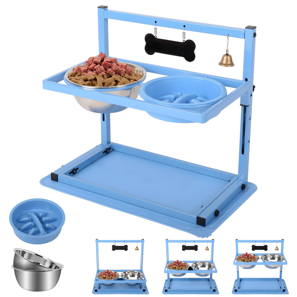 Adjustable Elevated Dog Bowls with Non-Slip Stand