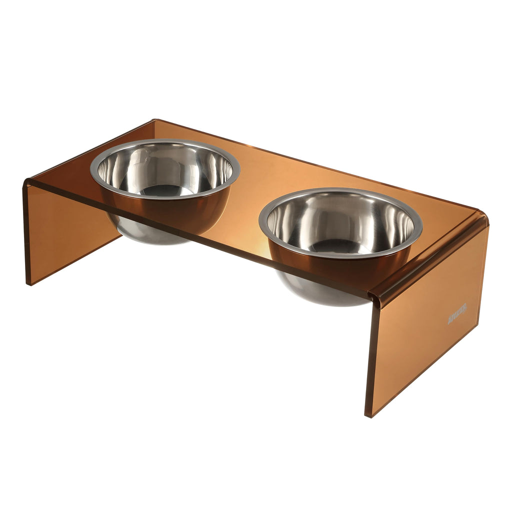 LICKER Acrylic Elevated Pet Feeder with Clear Stand