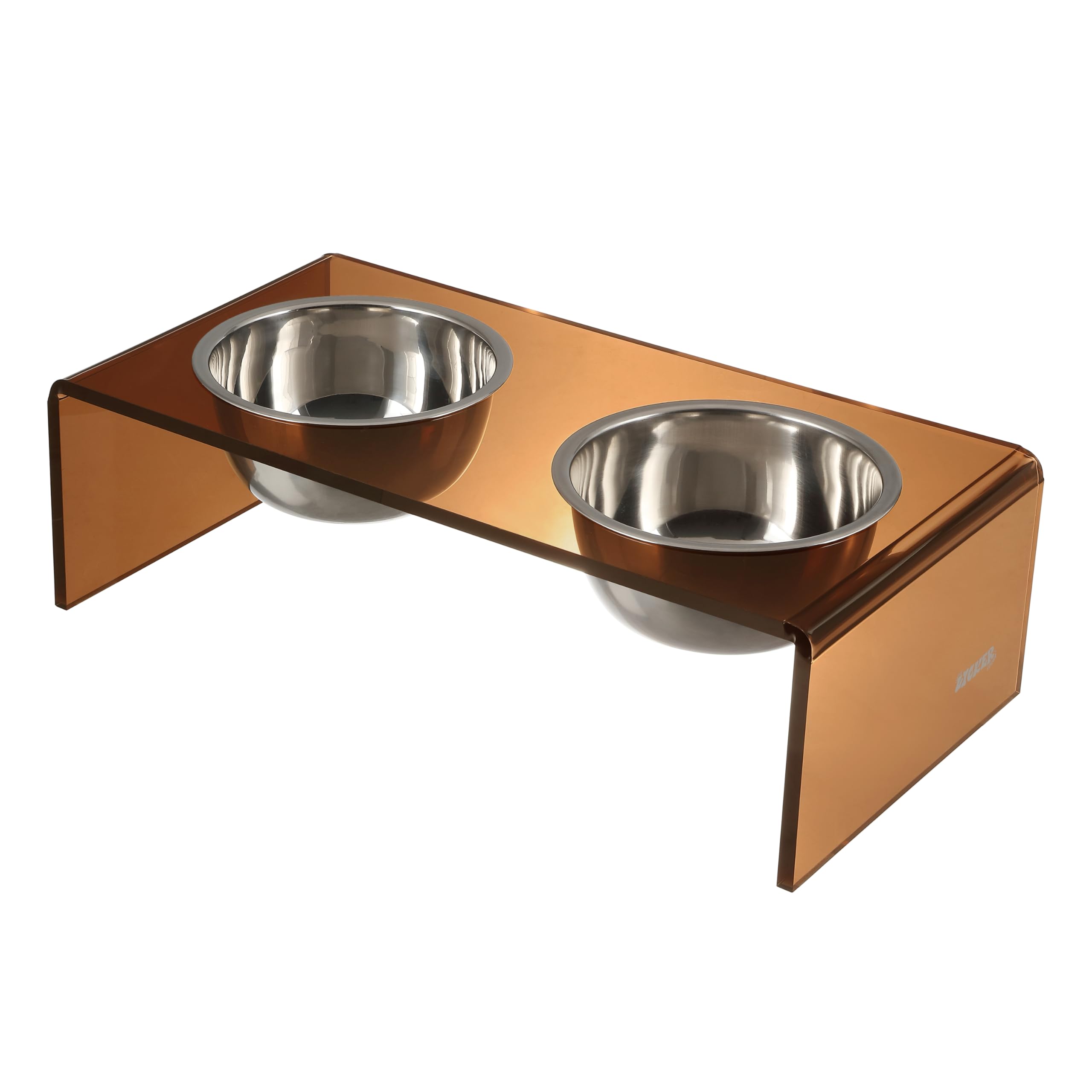 LICKER Acrylic Elevated Pet Feeder with Clear Stand