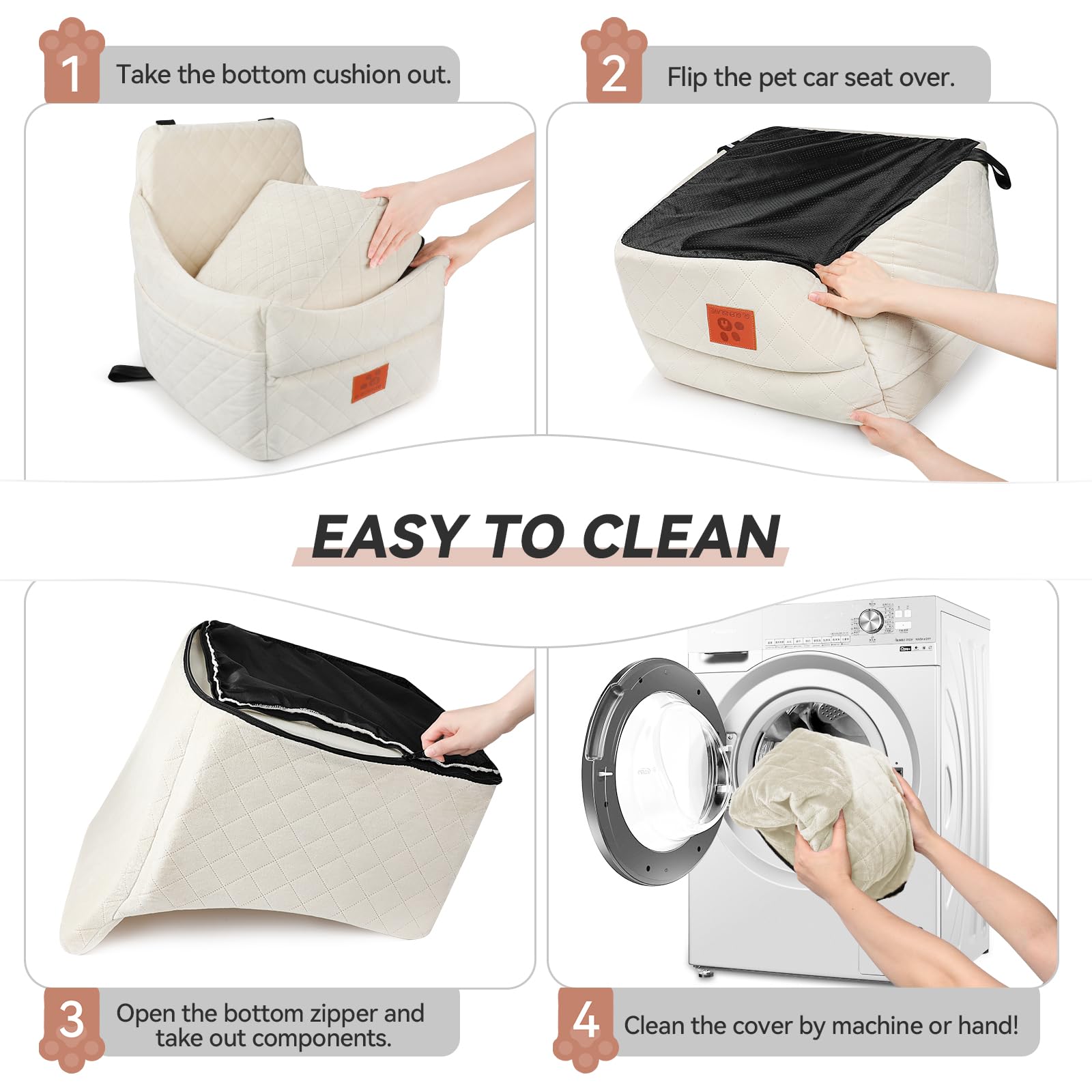 GL GLENSLAVE Dog Booster Car Seat for Dogs Up to 35 lb