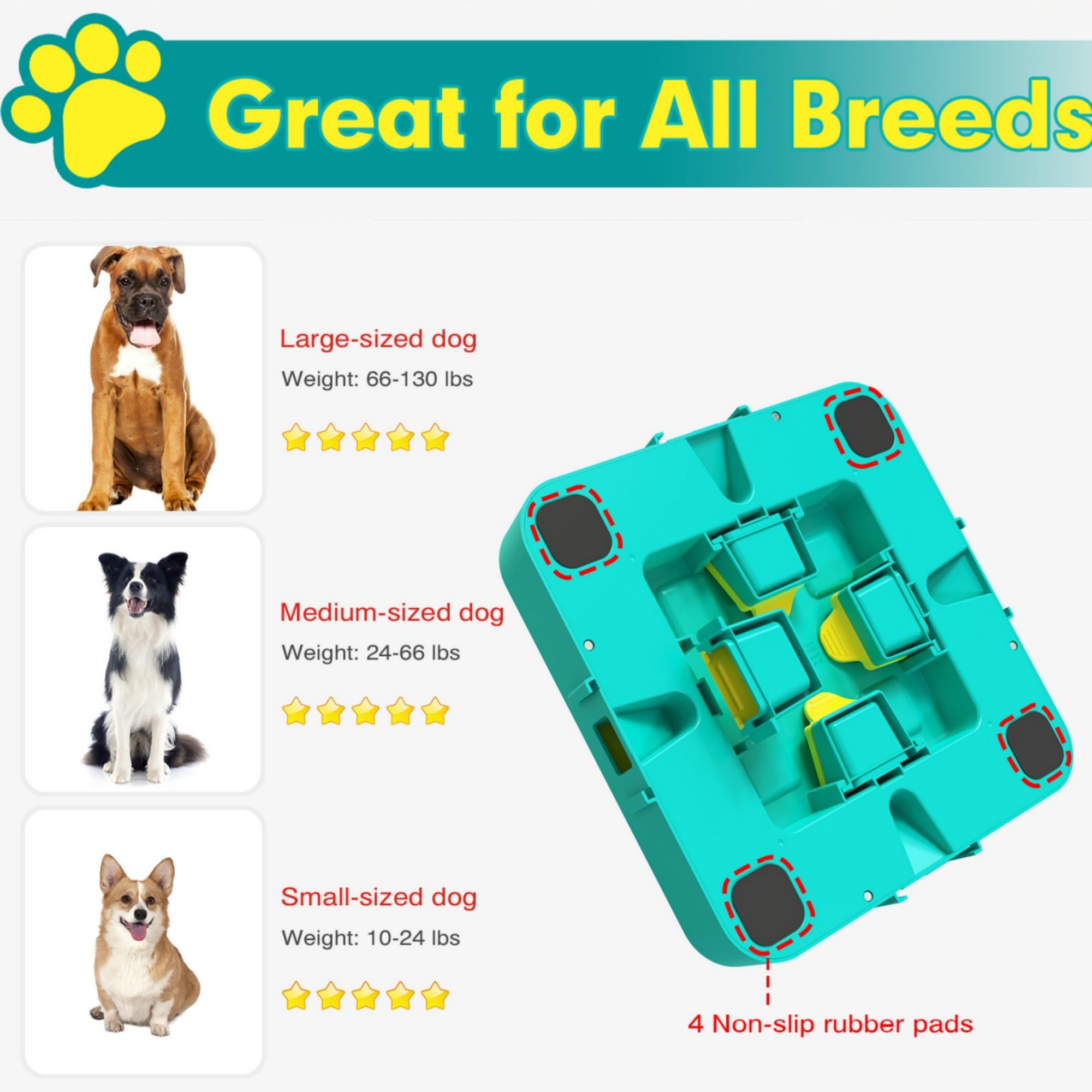 3-in-1 Dog Puzzle Feeder for Mental Stimulation