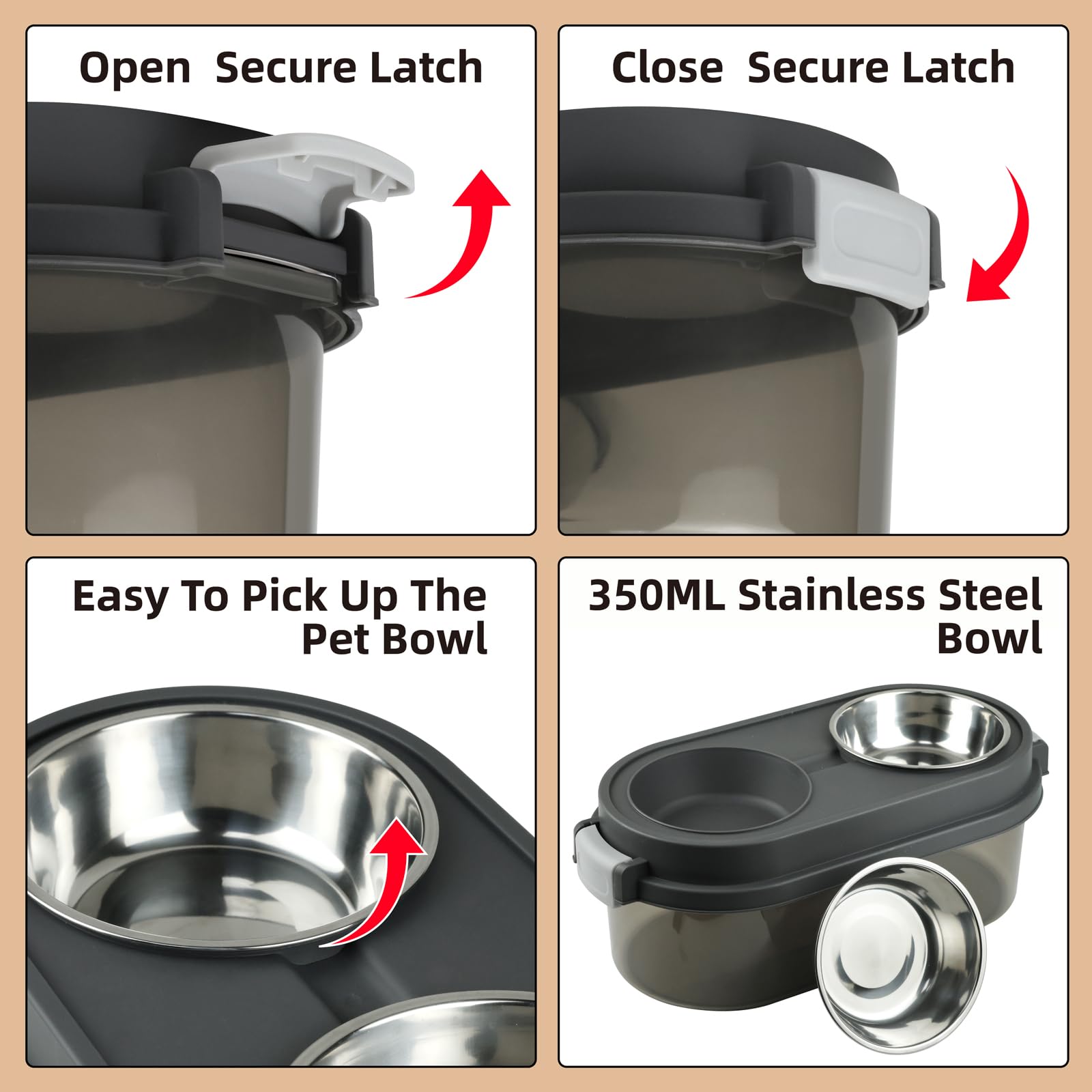 WarmWink 2-in-1 Elevated Dog Bowls with Toy Storage