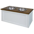 Casual Home Solid Wood Elevated Pet Feeder with Storage