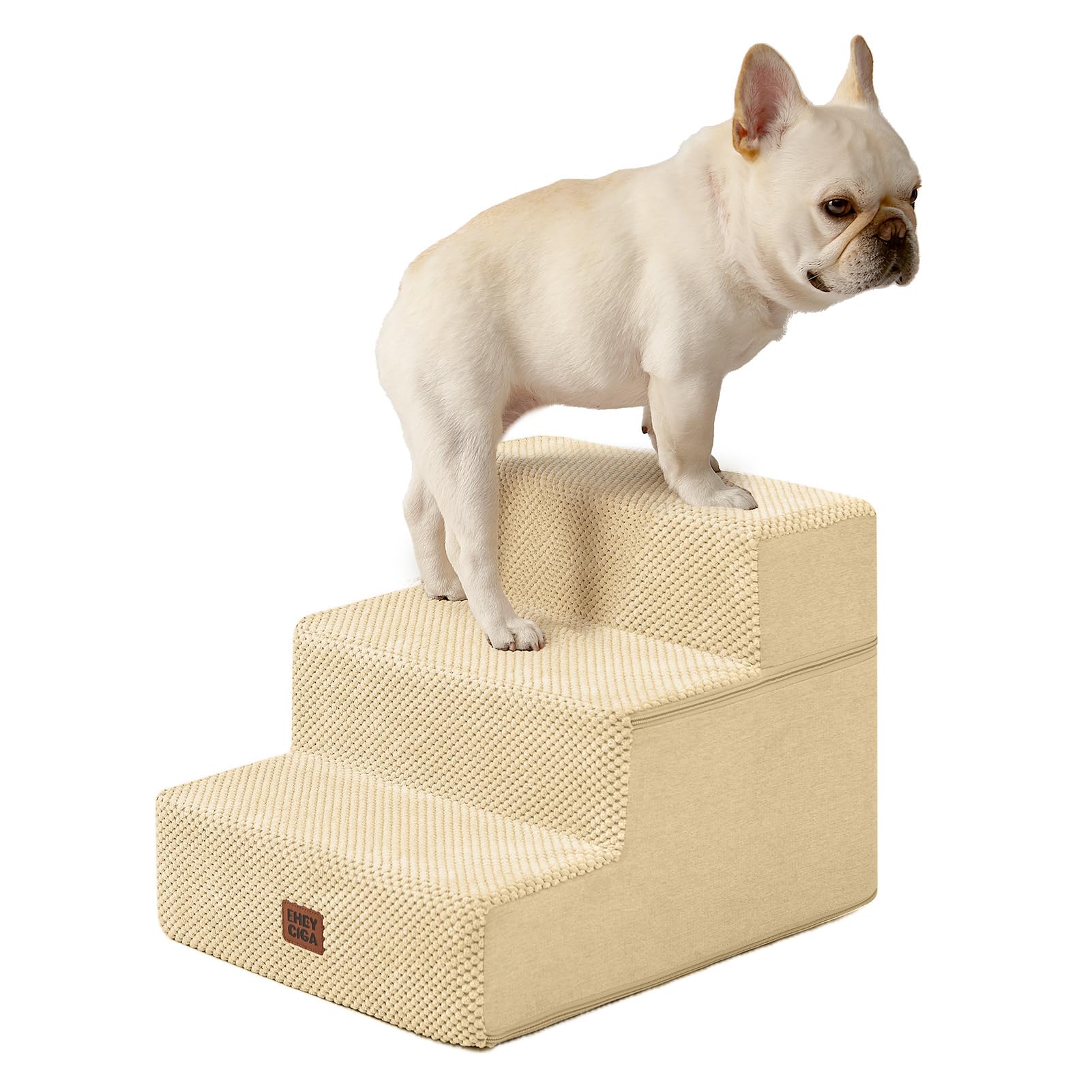 EHEYCIGA Extra-Wide Pet Stairs for Beds and Couches