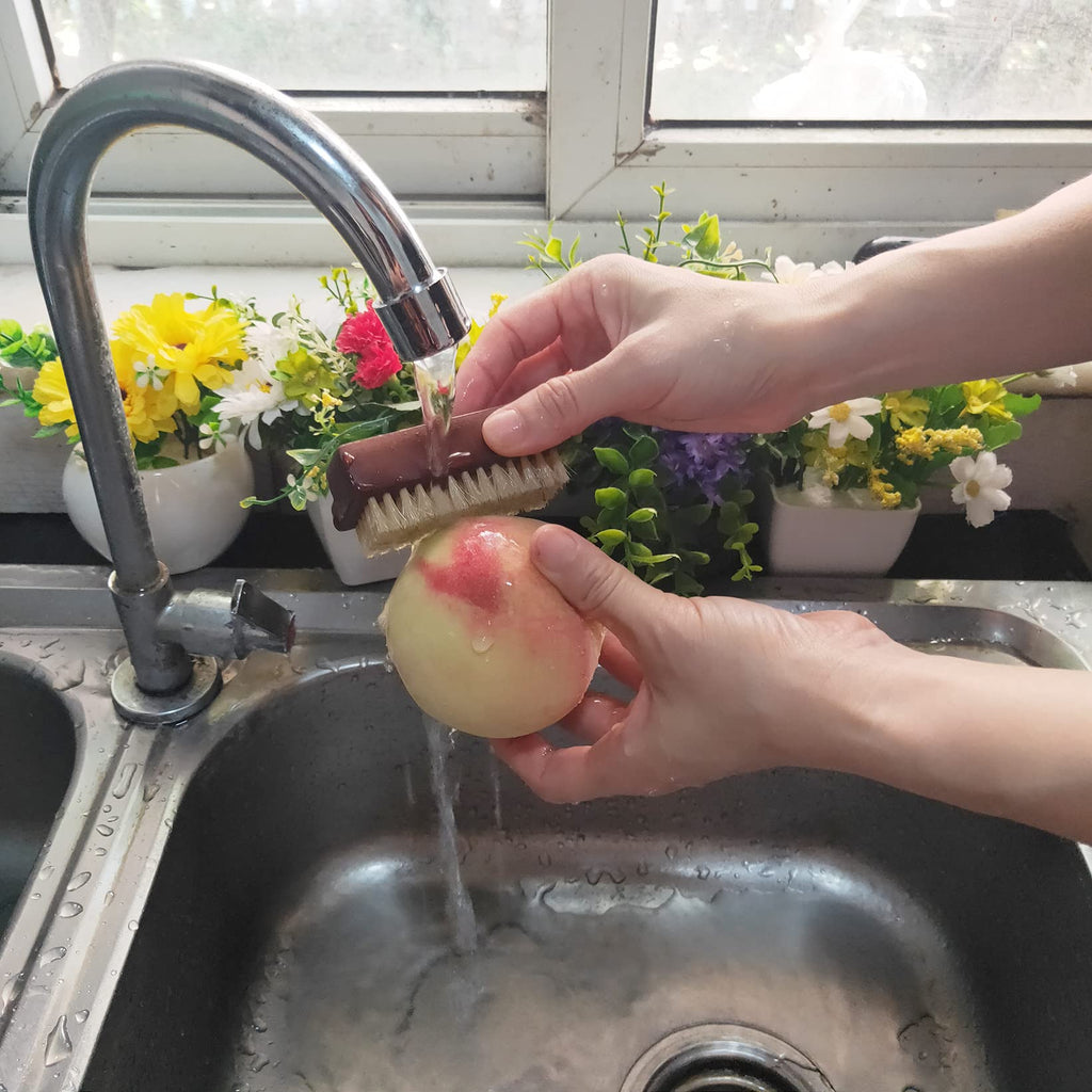 Coralpearl Rosewood Double-Sided Natural Boar Nail Brush