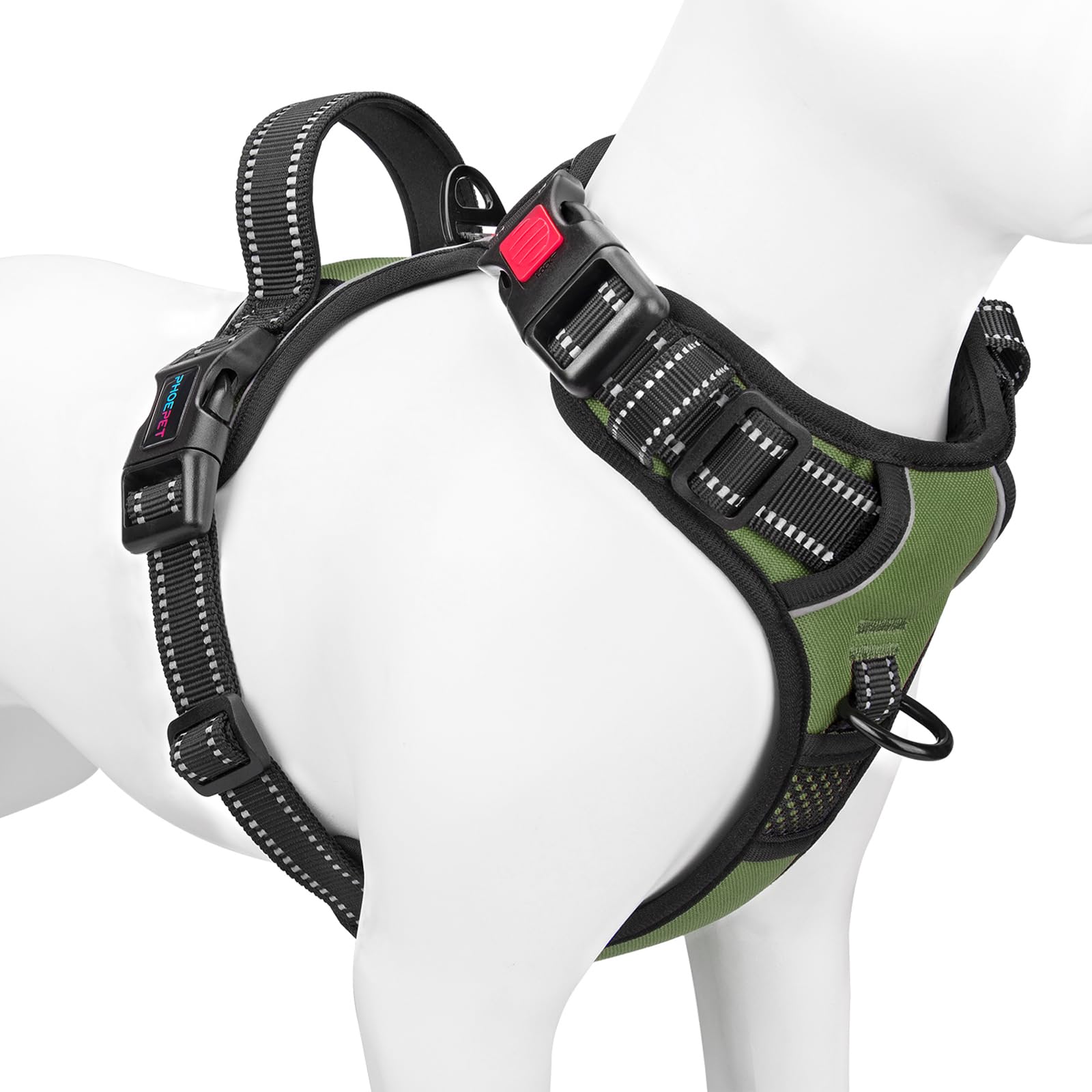 PHOEPET Reflective No-Pull Dog Harness with ID Pocket