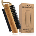 Wooden Double-Sided Fingernail Cleaning Brush