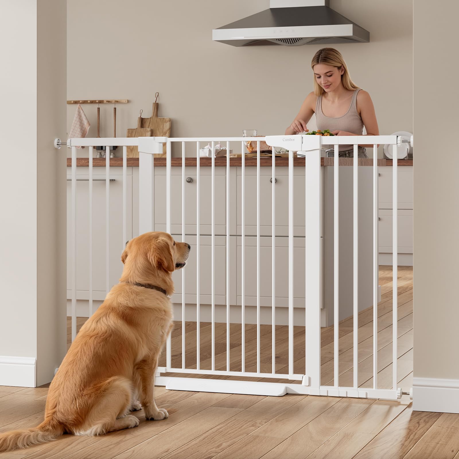 Cumbor Auto-Close Pressure-Mounted Dog Safety Gate