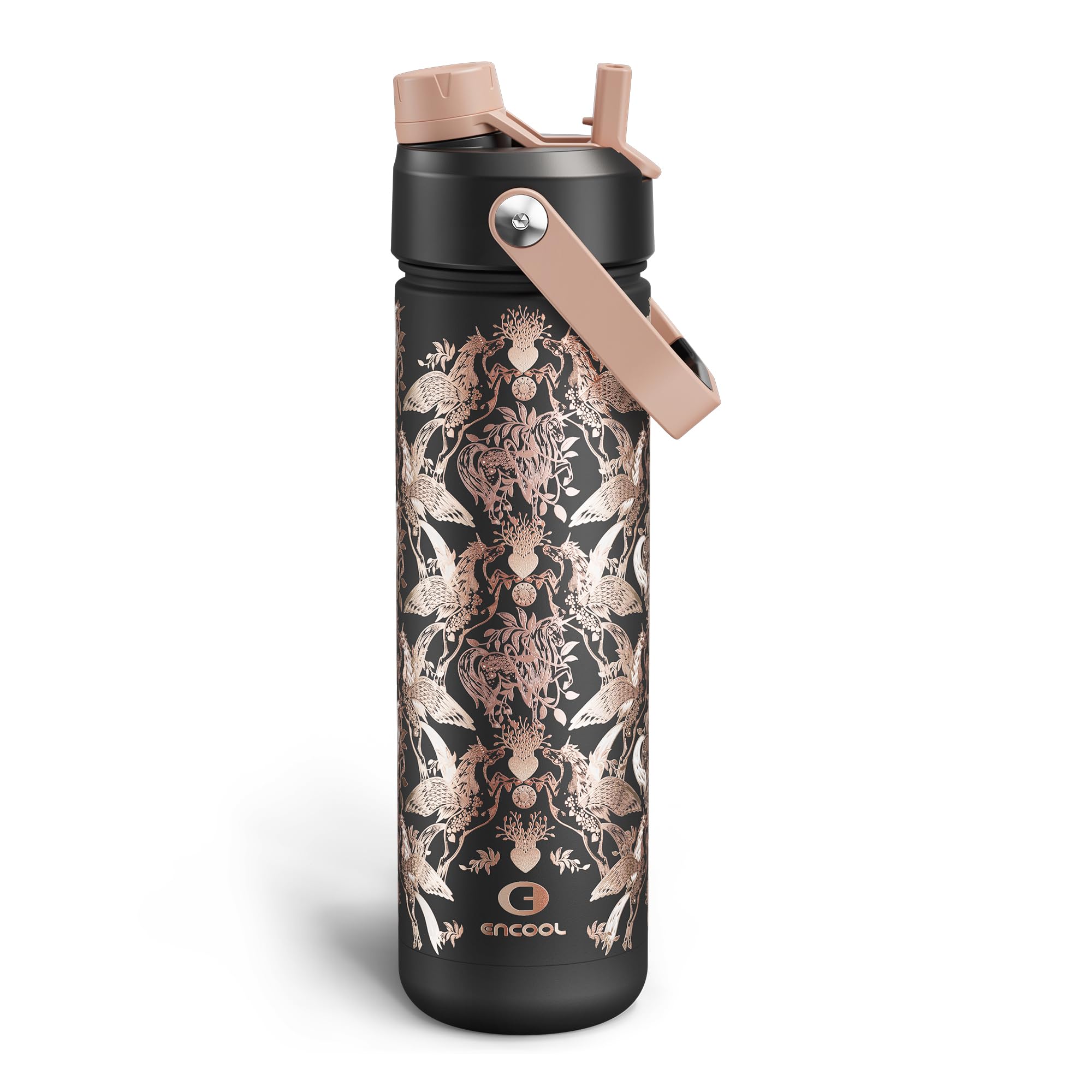 ENCOOL Insulated Dog Water Bottle with Built-In Straw