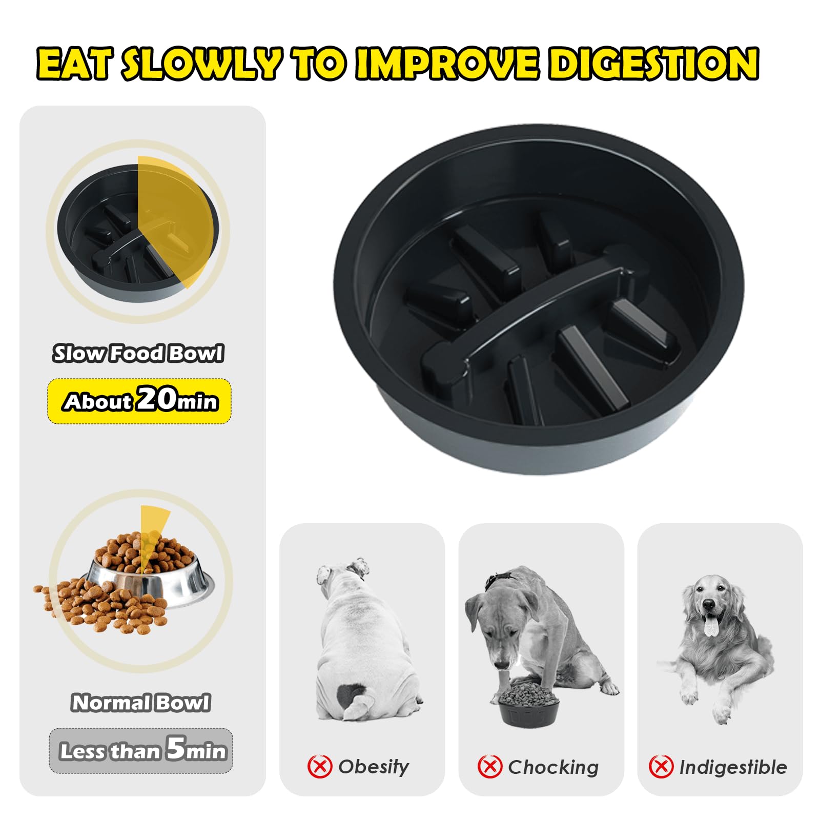 Adjustable Elevated Dog Bowls with Non-Slip Stand