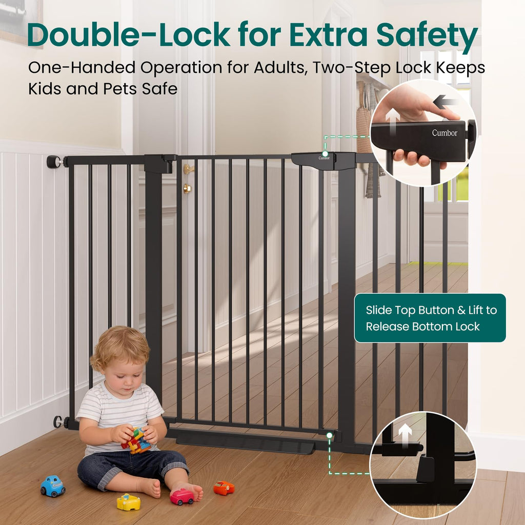 Cumbor 2-Pack Extra-Tall Auto-Close Dog Gates