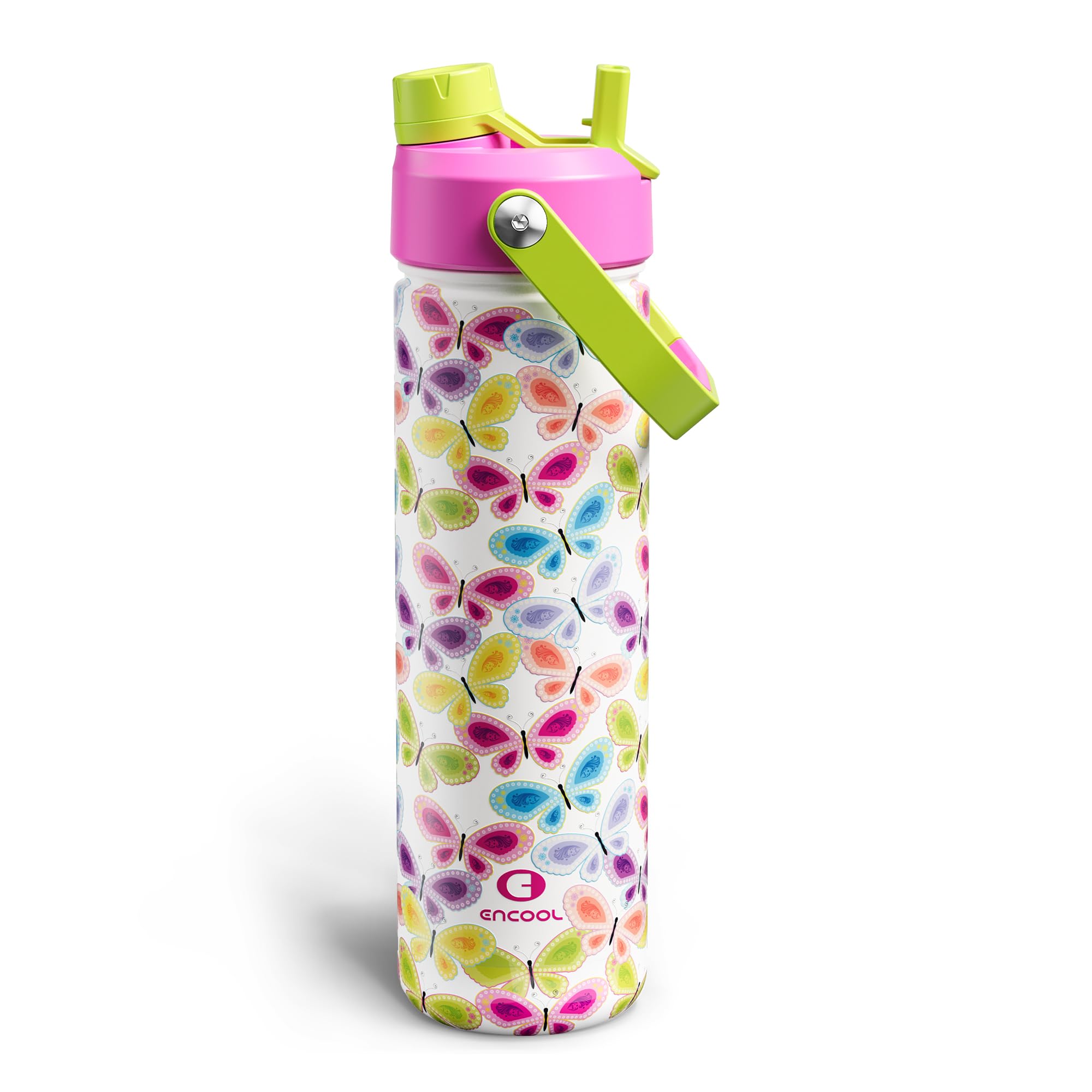 ENCOOL Insulated Dog Water Bottle with Built-In Straw