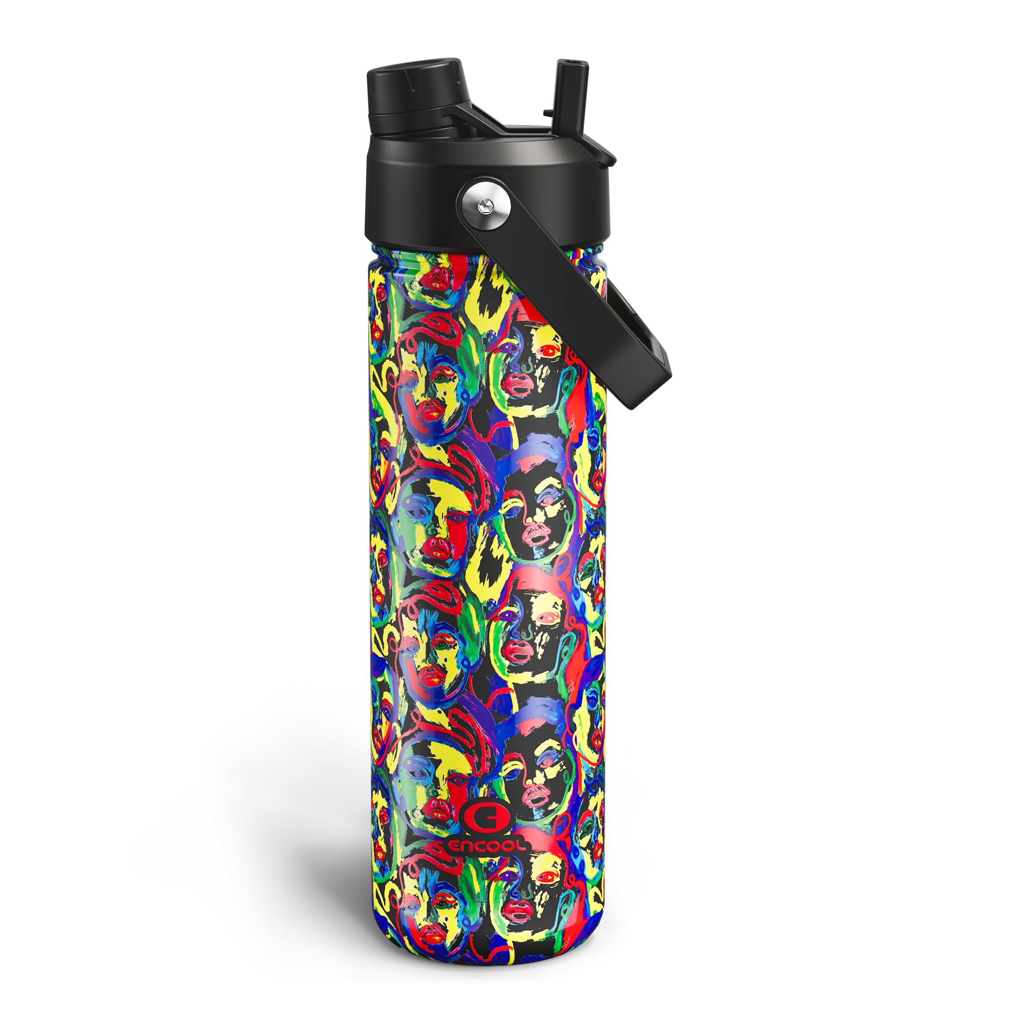 ENCOOL Insulated Dog Water Bottle with Built-In Straw