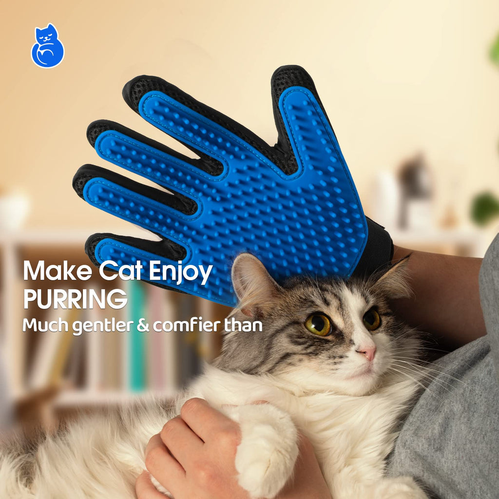 Pet Grooming Gloves for Gentle Shedding, 1 Pair
