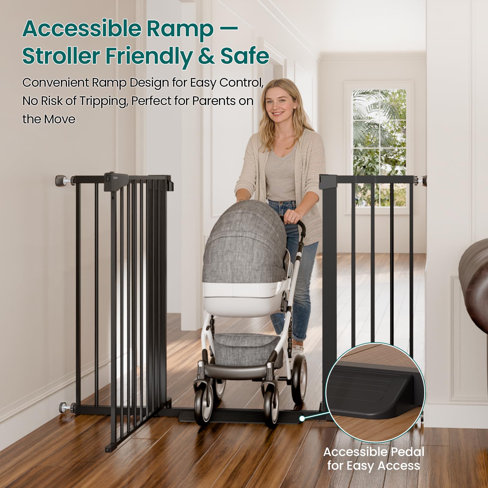 Cumbor 2-Pack Extra-Tall Auto-Close Dog Gates